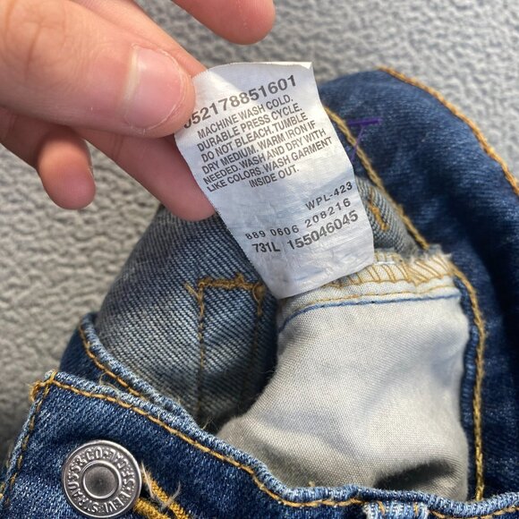 Levis 515 Jeans 6S Blue Denim Superlow Bootcut Embroidered Womens 30x29‎ EUC - Picture 8 of 12